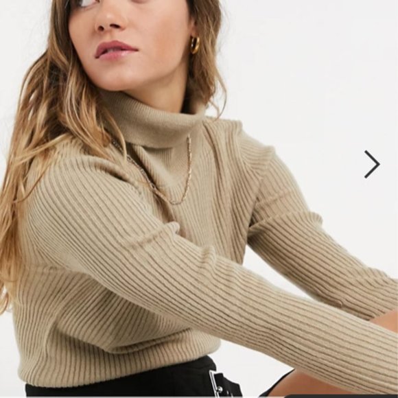 ASOS Sweaters - ASOS Collusion brown rolled turtleneck sweater, L